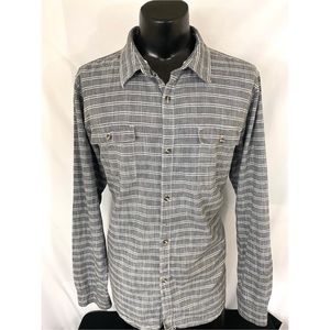 Billabong Button Up Shirt Striped Gray XL